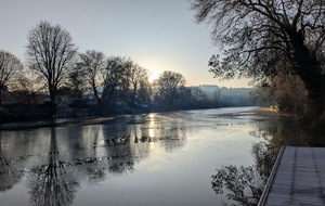 Spectacle glacé vu du ponton un dimanche matin !