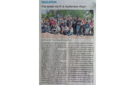Le Collège Ambroise Paré présent pour &quot;Rame en 5ème&quot;